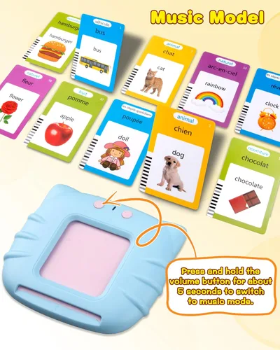 Miniatura 4 de Tarjetas didácticas francesas de 510 palabras para niños, juguete de recursos de aprendizaje para niños con autismo, juguetes sensoriales para niños