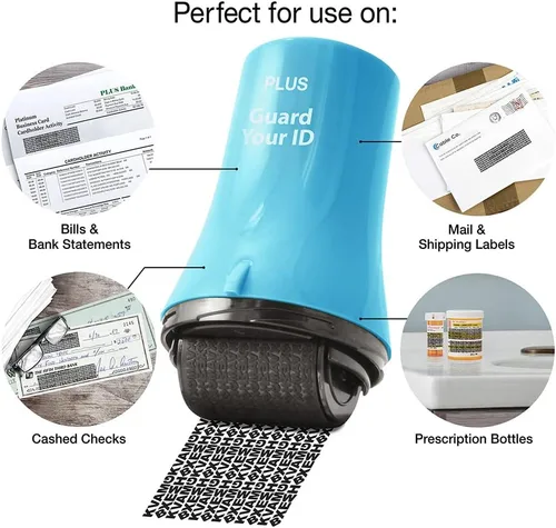 Miniatura 4 de Guard Your ID Wide Advanced Roller 2.0 - Sello de seguridad para prevención de robo de identidad, color turquesa