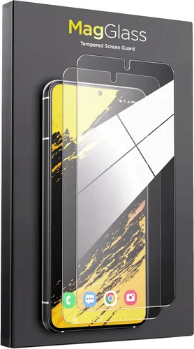Miniatura 2 de magglass Paquete de 2 protectores de pantalla diseñados para Samsung Galaxy S23 de vidrio templado, protector de pantalla de cobertura completa UHD