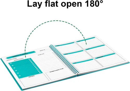 Miniatura 4 de UtyTrees Agenda semanal sin fecha: cuaderno A5 para planificar lista de tareas, planificador diario, cuaderno de objetivos semanales