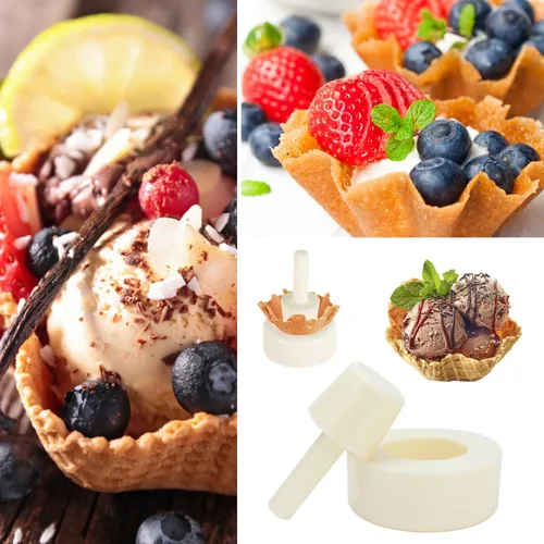 Miniatura 6 de Máquina para hacer conos de gofres crujientes, rodillo de cono de plástico para hacer helados, herramienta formadora de conos de gofres, pastelería