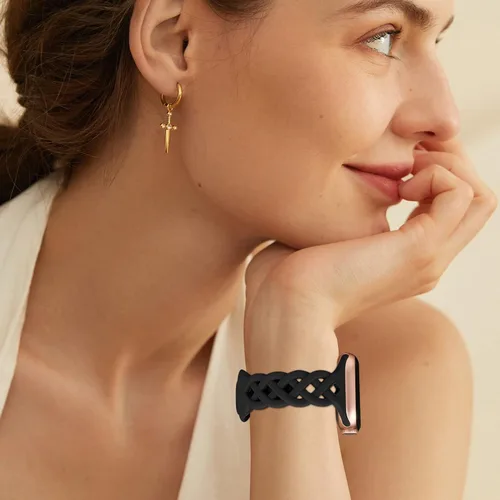 Miniatura 7 de Correas de silicona delgadas compatibles con Apple Watch Band de 1.575 in, 1.496 in, 1.614 in, 1.732 in, 1.772 in, 1.811 in, 1.929 in y 1.654 in