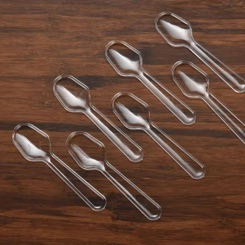 Miniatura 2 de 200 cucharas de plástico transparente desechables para helado, pasteles, pudín, yogur, aperitivo (2.95 pulgadas)