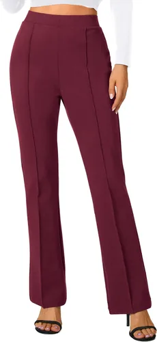 Miniatura 46 de Urban CoCo Pantalones de trabajo elásticos con corte de bota, pantalones de yoga pequeños para oficina casual