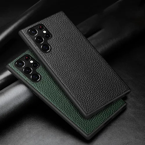 Miniatura 2 de XWCG Funda para Samsung Galaxy S22/S22 Ultra Genuina Funda de Cuero a prueba de Golpes Anti-Anti-Anti-Anti-Anti-Huella TPU Funda de Teléfono Funda