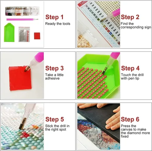 Miniatura 6 de Kits de pintura de diamantes para adultos, pintura de diamante de gato negro 5D, arte de diamantes para adultos, diamantes redondos de taladro