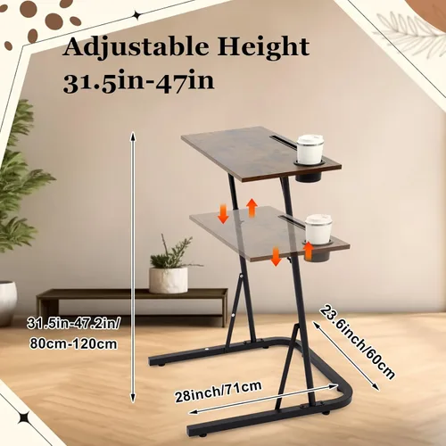Miniatura 3 de Weysat Entrenador Ajustable para Bicicleta/Bicicleta Estática de Fitness Escritorio para Bicicleta Estática, Estación de Trabajo de Ciclismo
