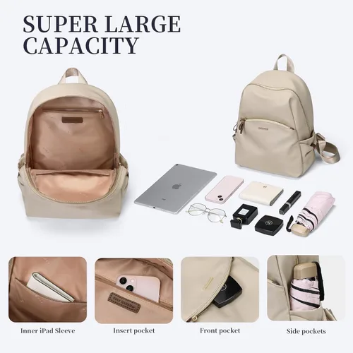 Miniatura 2 de GOLF SUPAGS Elegante mochila para mujer, mochila casual de viaje, mini mochila, bolso de nailon