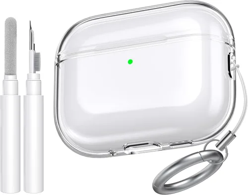 Miniatura 15 de AhaStyle Funda transparente para Airpods Pro 2 (2023/2022), fundas protectoras de TPU suave vienen con correa de mano compatible con Apple AirPods