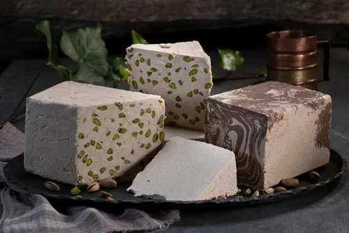 Miniatura 6 de Garisar Tahini Halva 60% Tahini – Halva – Halva de pistacho – Halva turca – Chocolate de caramelo – Postres – Dulces de Oriente Medio – Delicias
