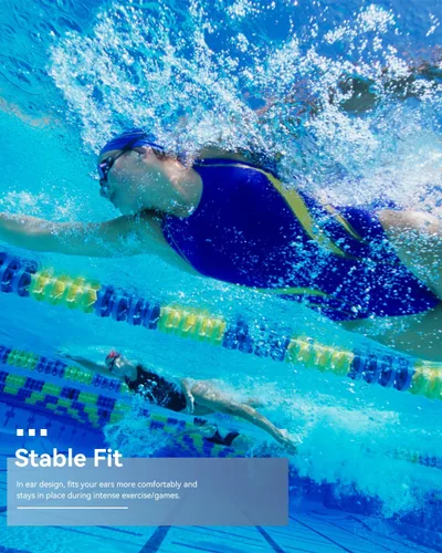 Miniatura 7 de SANOTO Auriculares de natación, auriculares de conducción ósea en el oído, Bluetooth 5.4, IPX8 impermeables para deportes, reproductor de MP3 8G