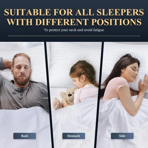 Miniatura 6 de COZSINOOR Juego de 2 almohadas de cama tamaño Queen para dormir - Calidad de hotel - Relleno de microfibra alternativa al plumón transpirable