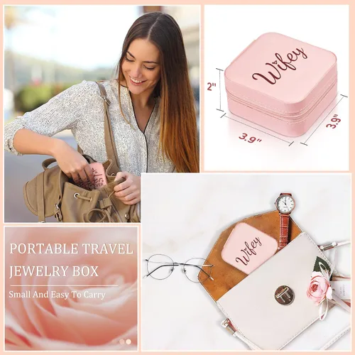 Miniatura 5 de Regalos para esposa, despedida de soltera, regalos de compromiso, organizador de joyas, joyero, artículos esenciales de viaje para mujeres y niñas