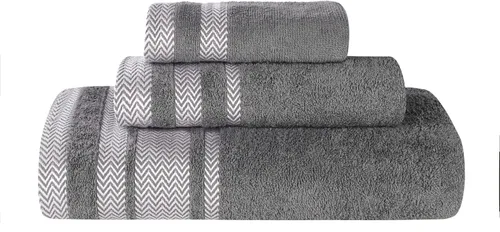 Miniatura 48 de Superior Juego de toallas de algodón de 9 piezas, toallas absorbentes suaves de felpa, artículos esenciales de baño, ducha, lujo, esponjosas