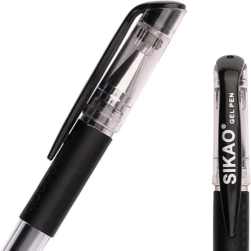 Miniatura 4 de Bolígrafos de gel negros a granel, paquete de 60 bolígrafos de tinta de gel de punta fina de 0.028 in, tinta negra suave de secado rápido, sin