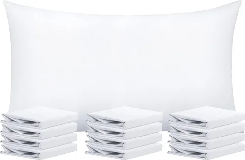 Miniatura 17 de NTBAY Paquete de 12 fundas de almohada Queen 100% microfibra cepillada, súper suaves y acogedoras, resistentes a las arrugas, la decoloración