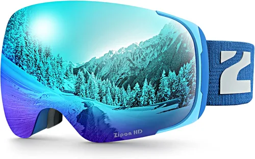 ZIONOR Ski Goggles, Z1 Zipon HD Lens Snow Snowboard Goggles for Men Women Adult