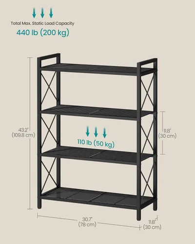 Miniatura 3 de SONGMICS Metal Storage Rack with Wheels