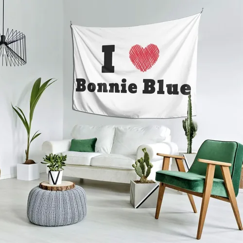 Miniatura 3 de LIFANGMI I Love Bonnie Blue Tapestry Wall Hanging 60x40 Inch Bedroom Living Room Dormitory Home Decoration Wall Tapestry