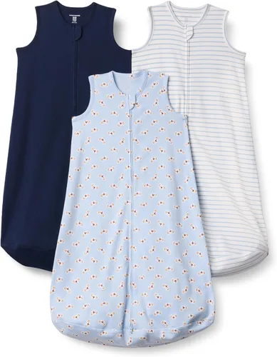 Miniatura 6 de Amazon Essentials Saco de dormir unisex de algodón para bebés, manta portátil, 0.5 TOG, paquete de 3 Marfil/rosa pálido/gris paloma
