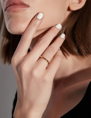 Miniatura 3 de Greenpod - Alianzas de boda y compromiso para mujer y hombre, anillos delgados de tungsteno de 564, 532, 1564depulgada, en color oro rosa, plata