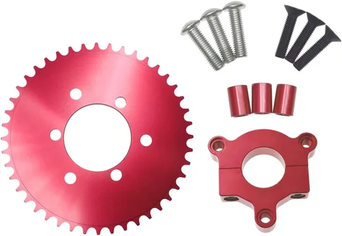 Miniatura 7 de Piñón CNC 44T con adaptador de 1.5 pulgadas, se adapta a bicicletas motorizadas de 60cc 66cc 80cc (azul)