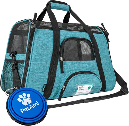 Miniatura 25 de PetAmi Transportador de mascotas aprobado por aerolíneas para gatos, transportador de perros de lados suaves para perros pequeños, suministros