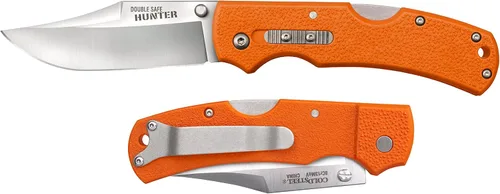 Miniatura 2 de Cold Steel Cuchillo plegable Double Safe Hunter (naranja) 8-3/8 pulgadas en total con hoja de 3.5 pulgadas, 0.118 in de grosor, mango GFN de 4-7/8