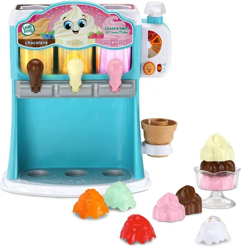 Miniatura 2 de LeapFrog Count and Swirl - Juego para hacer helados para niños a partir de 2 años, color azul