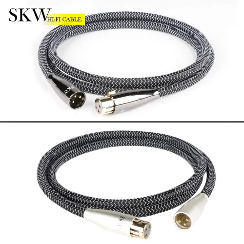 Miniatura 6 de SKW Cable de micrófono XLR macho a hembra de alta gama WG Serie A Par de cable de micrófono de 3 pines de 9.8 pies/3M (2 cables)
