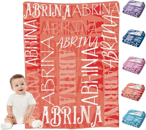 Miniatura 12 de Mantas de bebé personalizadas para niño, manta suave personalizada con nombre para niños, regalos personalizados para bebés recién nacidos, manta