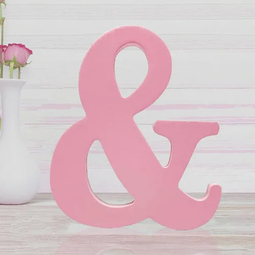 Miniatura 30 de AOCEAN Letras de madera rosa de 6 pulgadas sin terminar Letras de madera para pared MAGA Letras de madera decorativas de pie Tablero de letras