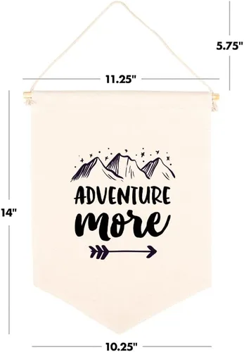 Miniatura 4 de Andaz Press Cartel de lona colgante de pared, tapiz de lona Adventure More para colgar en la pared para bebé, bebé, niño, lienzo para niños
