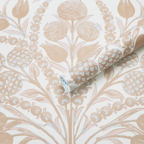 Miniatura 10 de CiCiwind Papel tapiz de despegar y pegar, color azul y blanco, papel de pared floral, bohemio, autoadhesivo, apto para inquilinos, papel de contacto