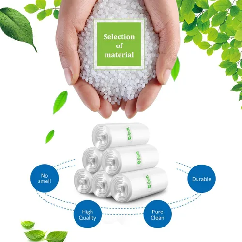 Miniatura 7 de Bolsas de basura resistentes de 4 galones, 330 unidades, de Teivio, forros para botes de basura de baño, bolsas pequeñas de plástico para hogar