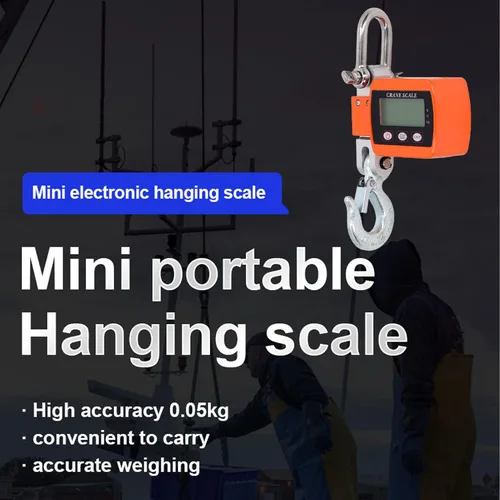 Miniatura 3 de Báscula digital de gancho para colgar, escala de grúa electrónica de 1102 libras, 1,102.3 lbs, pantalla LCD, báscula de peso portátil para colgar