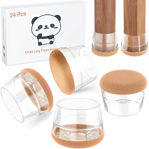 Miniatura 9 de 24 piezas de protectores de pata de silla de silicona extra pequeños (1,5 cm - 2 cm) almohadillas de goma y fieltro para patas de muebles