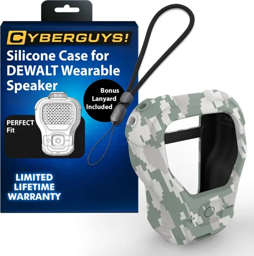 Miniatura 17 de CYBERGUYS Funda de Silicona para Altavoz Bluetooth Vestible DEWALT, Cubierta Protectora Duradera Resistente a Golpes Antideslizante para Mini