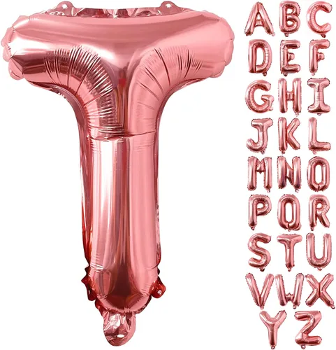 Miniatura 27 de Lovoir Globos grandes de 40 pulgadas de oro rosa con letra C de gran tamaño, globo de helio de aluminio de Mylar para decoración de fiesta de Letra