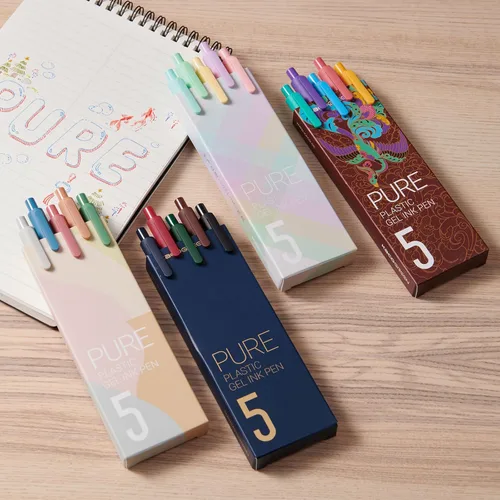 Miniatura 3 de Kaco PURE Bolígrafos de gel de colores, 30 piezas de tinta de colores surtidos de 0.5 mm de punta fina, bolígrafos estéticos para agenda, papelería