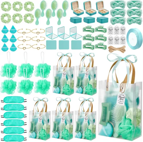 Miniatura 11 de 74 piezas de premios de baby shower para ganadores de juegos, regalos de baby shower, incluyendo diadema, cepillo para el cabello, joyero con bolsa