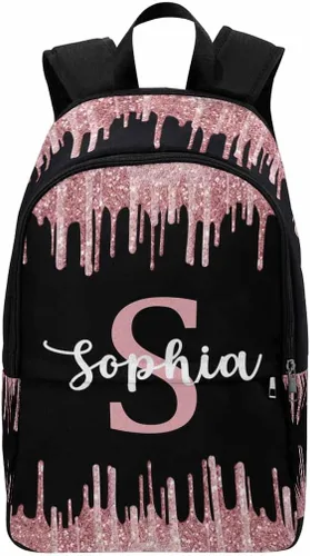 Texto personalizado Elefante desgaste gafas mochila mochila mochila casual Daypack bolsa para mamá niñas, color130, Tamaño único, Mochilas Daypack