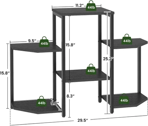 Miniatura 6 de Asgolion Soporte para plantas de 6 niveles para interiores, estante para múltiples plantas, estante para macetas, estante de exhibición de macetas