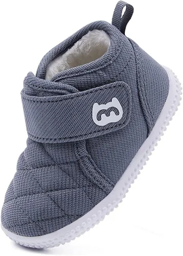 Miniatura 6 de BMCiTYBM - Botas de nieve para niños y niñas con forro de piel zapatos de invierno ligeros para exteriores niños pequeños