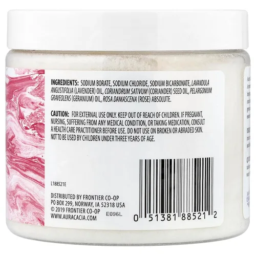 Miniatura 2 de Aura Cacia Baño mineral de aromaterapia, geranio reconfortante, tarro de 16 onzas