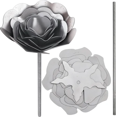 Zonon Kit de práctica de soldadura de flores 3D para principiantes, proyecto de soldadura de acero inoxidable 201, cupones de cosas de arte de metal