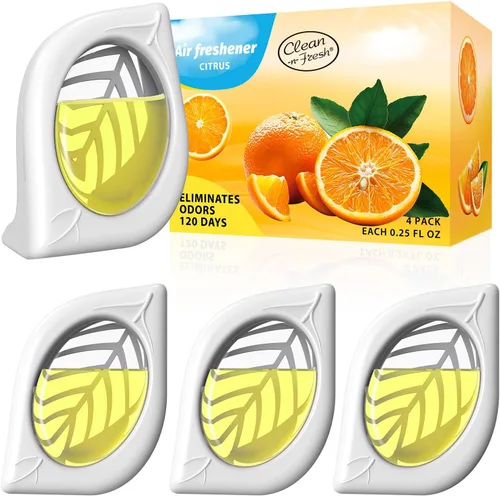 Miniatura 12 de Ambientador para el hogar, paquete de 4, manzana y canela, eliminador de olores para armarios de áreas pequeñas, baño, mascotas, olores fuertes