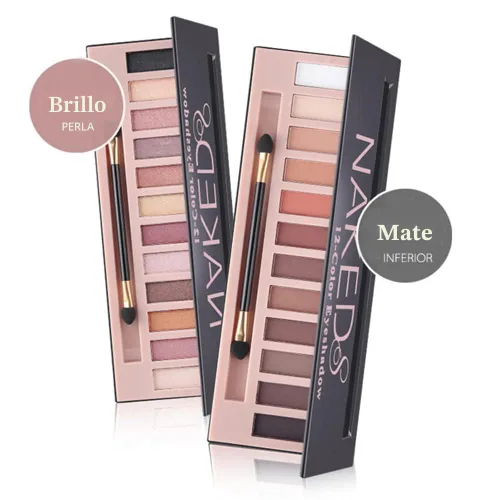 Miniatura 2 de Bestland Paleta de sombra de ojos color carne, 12 colores, natural, carne, mate, brillo, pigmento, conjunto de paleta de sombra de ojos, kit de Mate