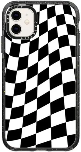 Miniatura 30 de CASETiFY Impact - Funda para iPhone 11 - Flower Power Retro - Negro Transparente