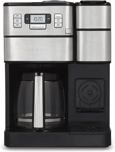 Cuisinart Coffee Center Grind and Brew Plus, molinillo de café integrado, cafetera y cafetera de una sola porción con tamaño de porción de 6 onzas,